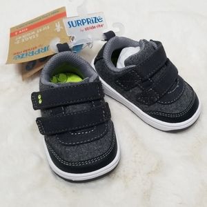 Toddler Gray Velcro Walking Shoes Size 3